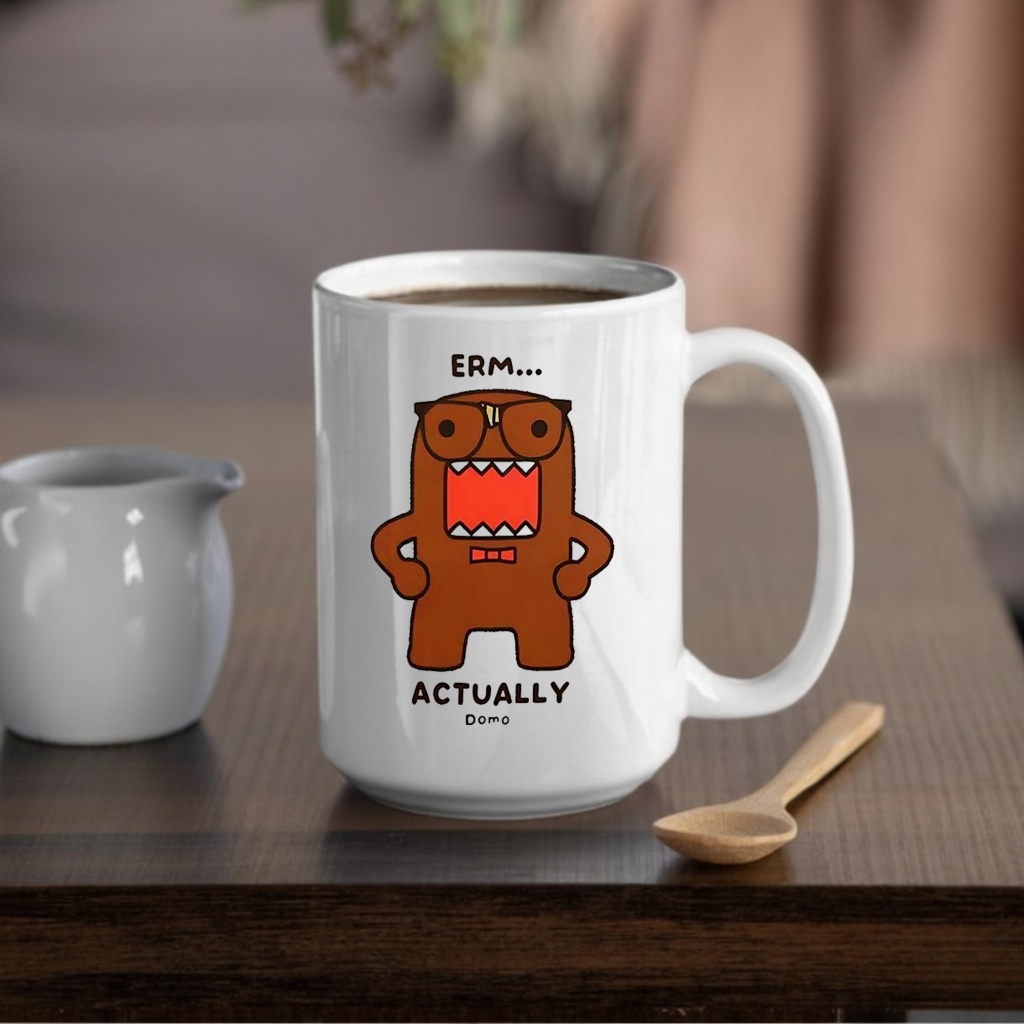 Domo-kun Erm actually monster cartoon_Mug