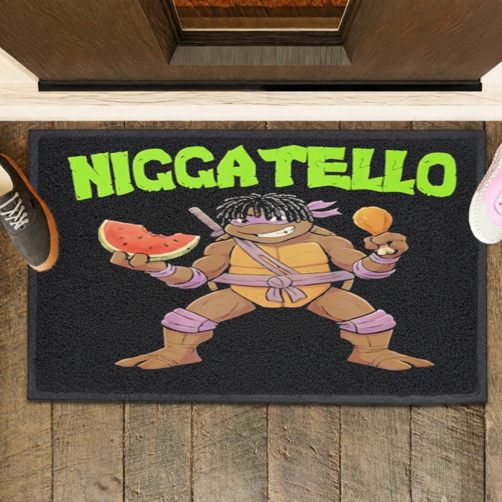 Donatello holding watermelon and chicken drumstick Teenage Mutant Ninja Turtles Niggatello shirt