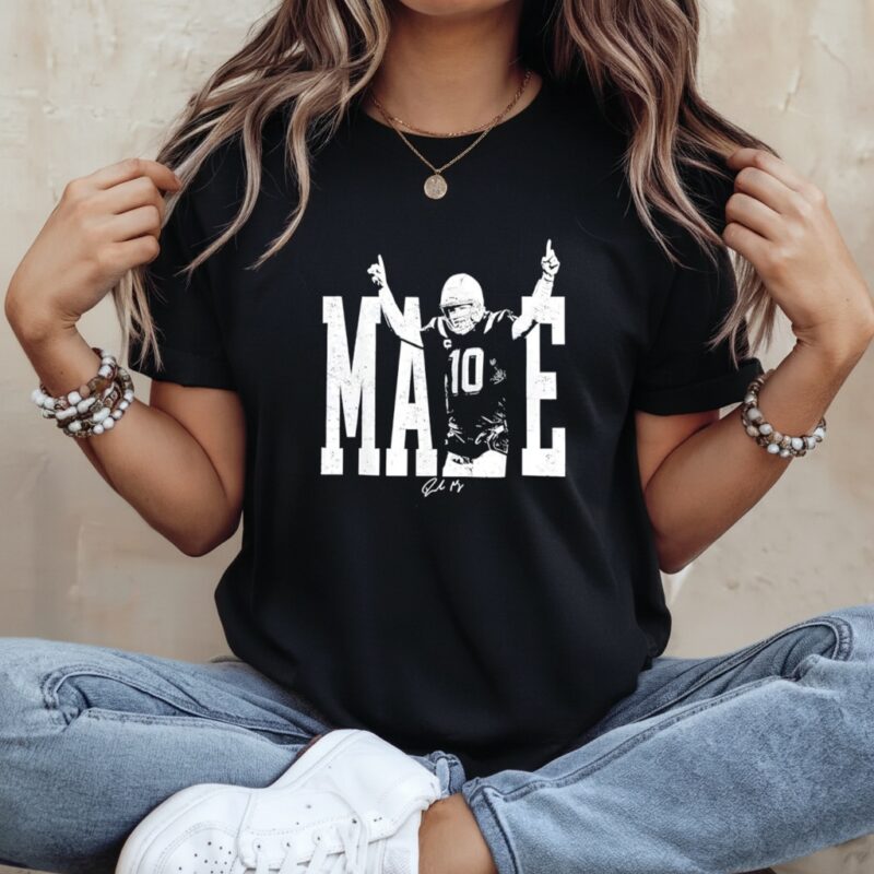 Drake Maye Football Signatures_Ladies T-Shirt