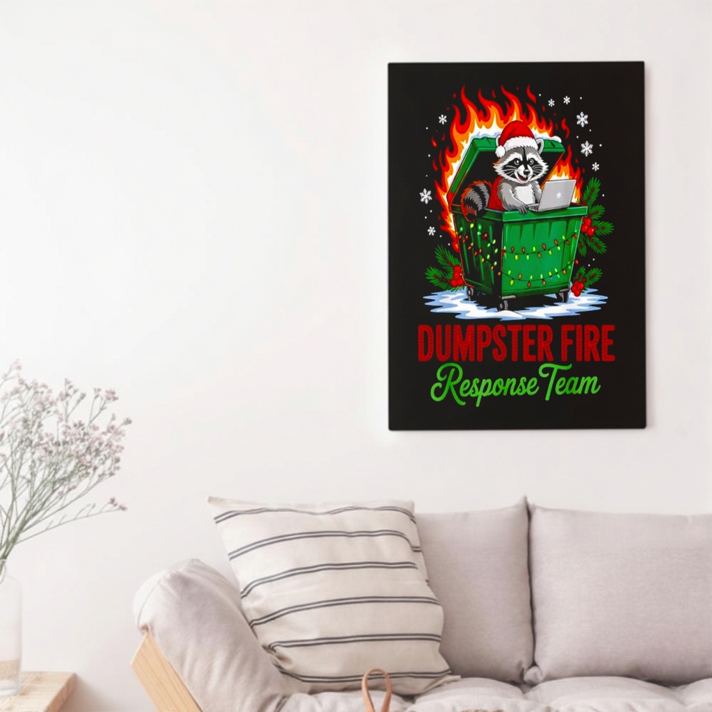 Dumpster Fire Response Team Leader Christmas Raccoon shirt