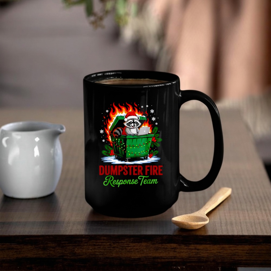 Dumpster Fire Response Team Leader Christmas Raccoon shirt