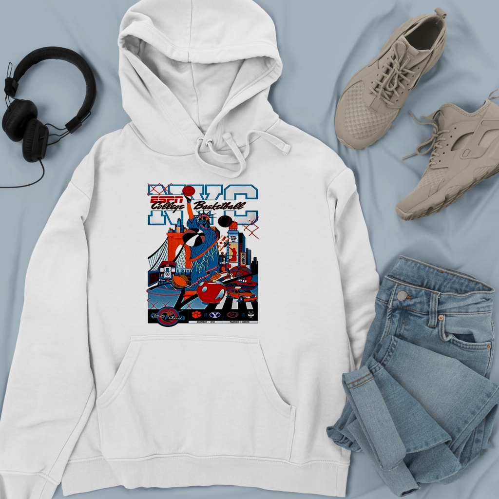 ESPN College Basketball Clemson vs BYU and Florida vs. UConn Jim V classic shirt