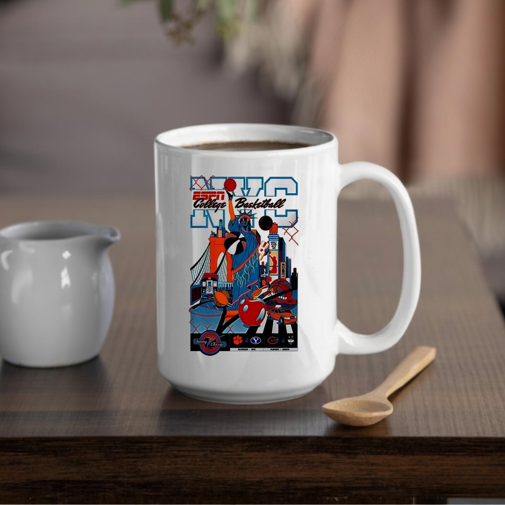 ESPN College Basketball Clemson vs BYU and Florida vs. UConn Jim V classic shirt