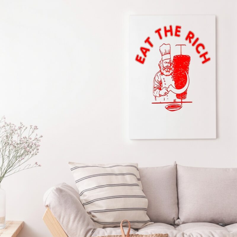 Eat The Rich Unisex Kebap Marx Communism_Canvas