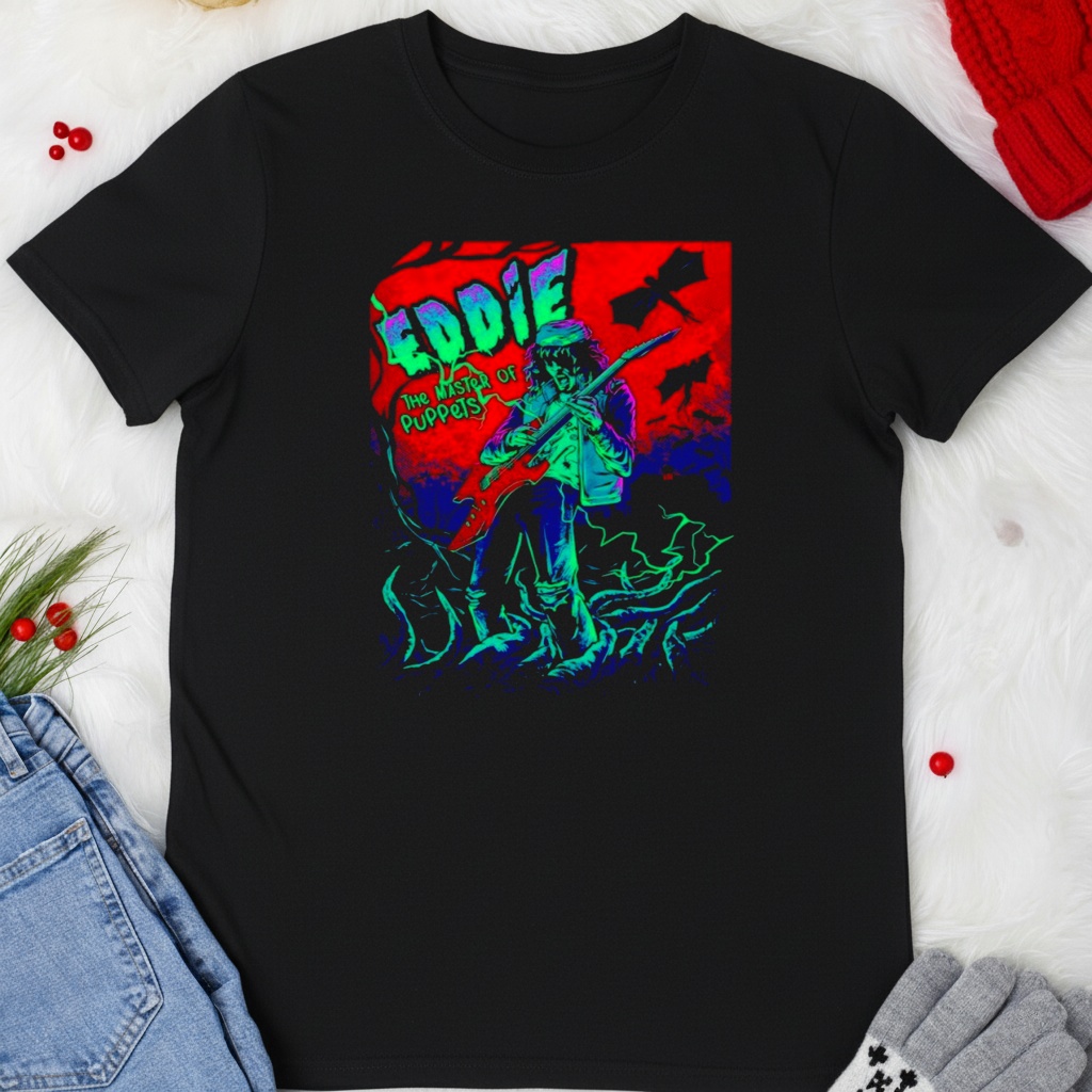 Eddie Munson the Master of Puppets graphic shirt