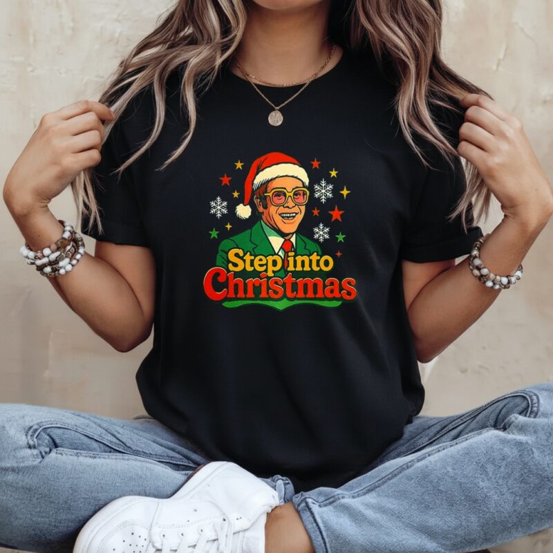 Elton John step into Christmas cartoon_Ladies T-Shirt