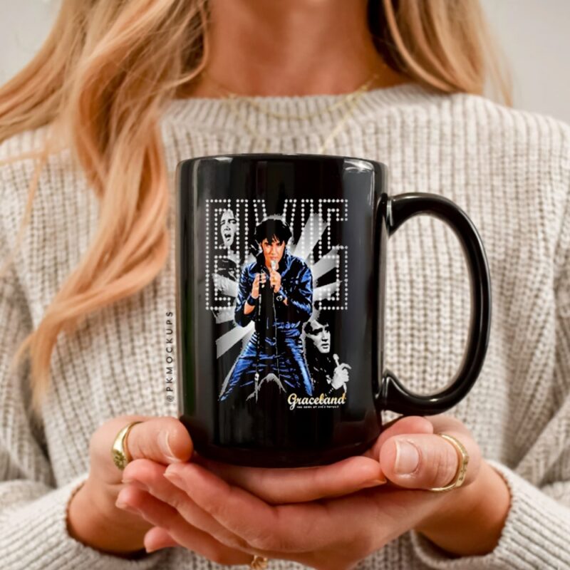 Elvis Presley Graceland 68 Special Leather Collage_Ceramic Mug