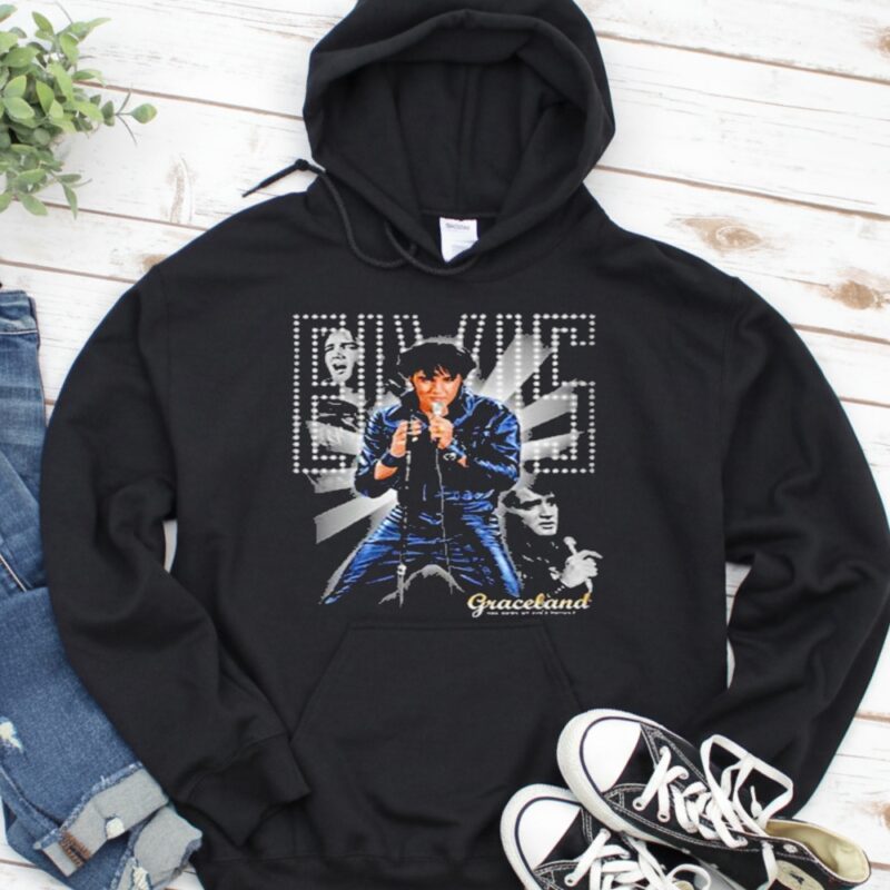 Elvis Presley Graceland 68 Special Leather Collage_Hoodie