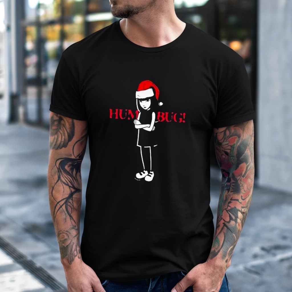 Emily The Strange Strangerous Humbug Christmas T-Shirt