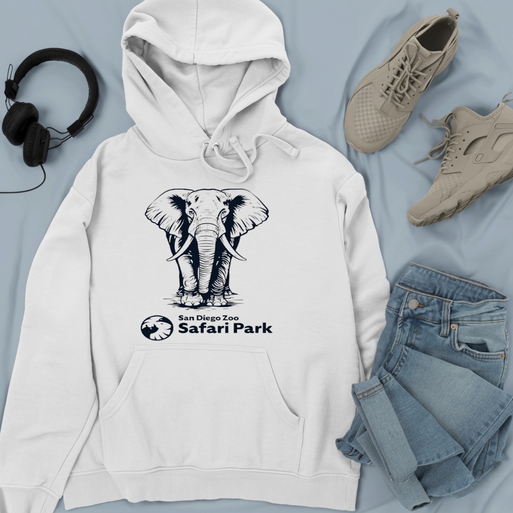 Etched Elephant San Diego Zoo Safari Park shirt