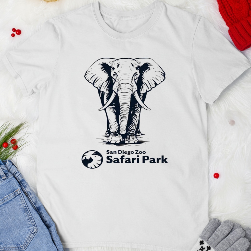 Etched Elephant San Diego Zoo Safari Park shirt