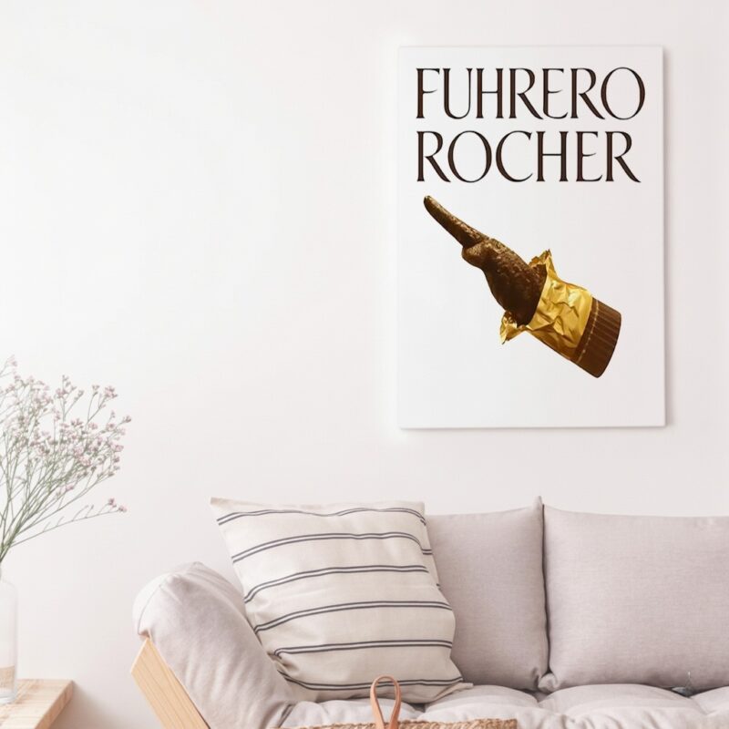 Ferrero Rocher chocolate Military salute satirical_Canvas