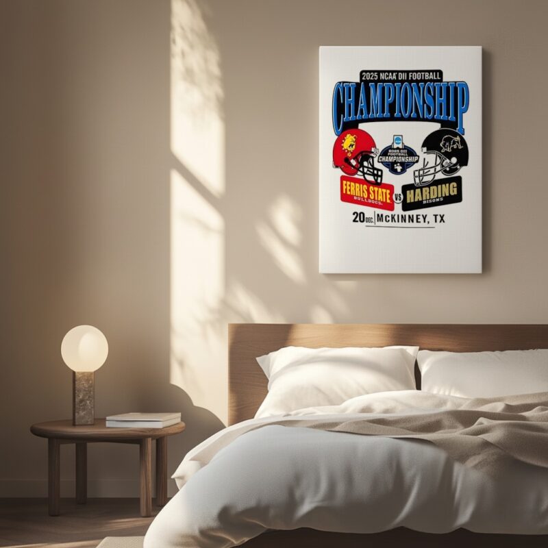 Ferris State Bulldogs vs Harding Bisons 2025 NCAA Division II Football Championship_Canvas