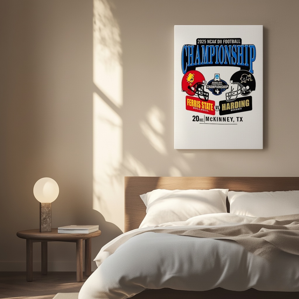 Ferris State Bulldogs vs Harding Bisons 2025 DII Championship Shirt