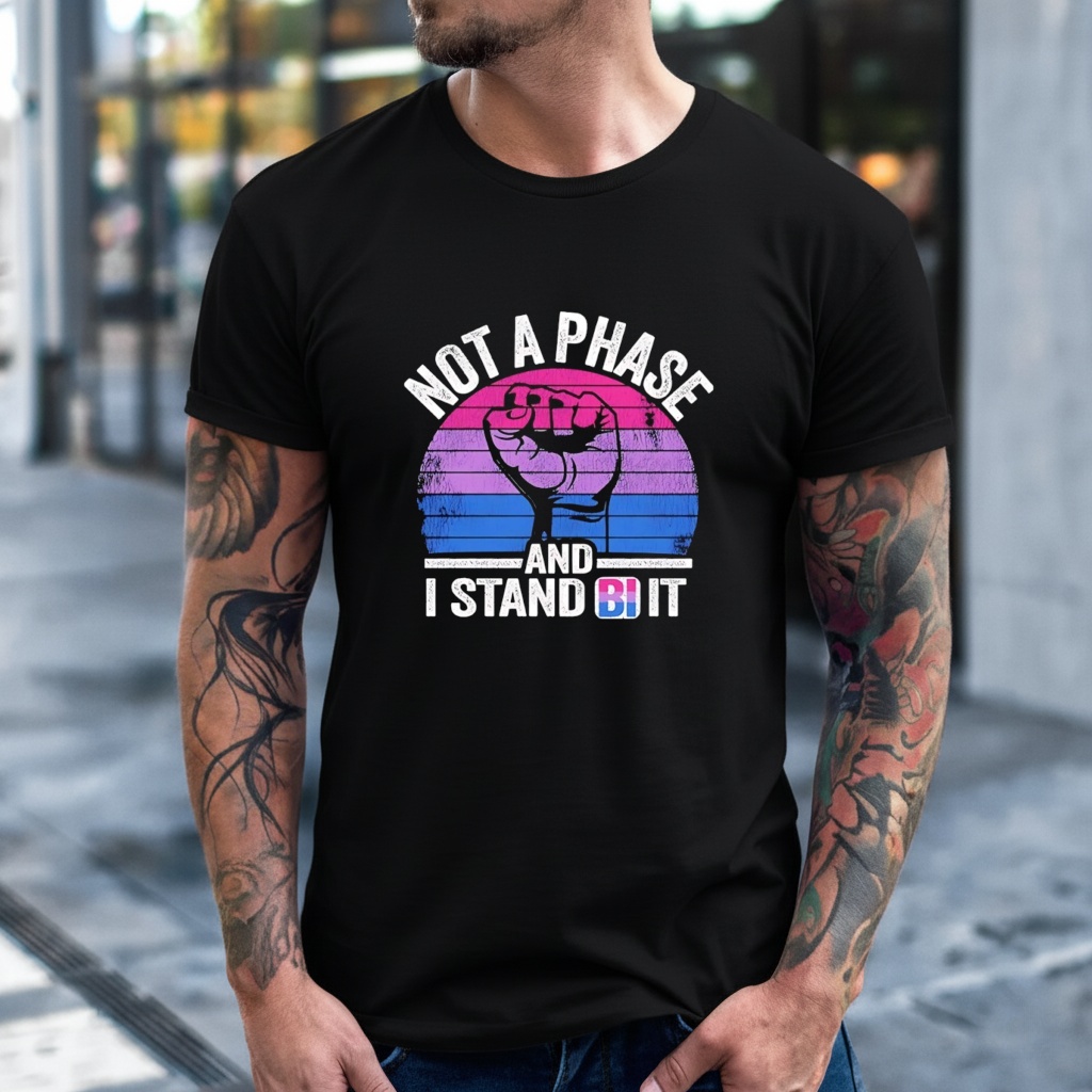 Fist not a phase and I stand bi it retro shirt