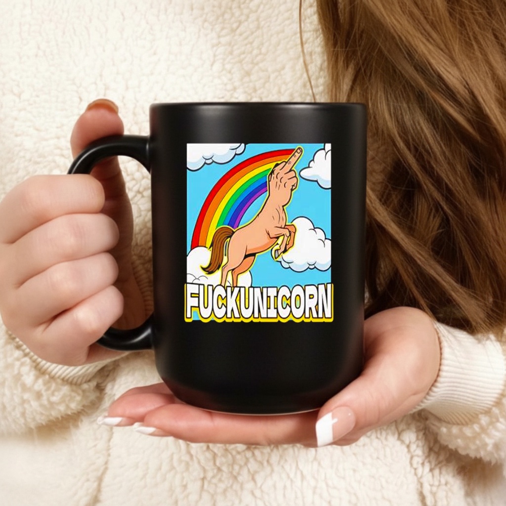 Fuckunicorn Unicorn Rainbow Graphic Shirt