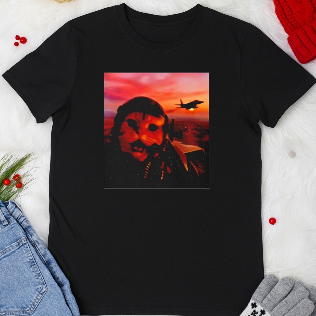 Funny Fighter Pilot Cat shirt