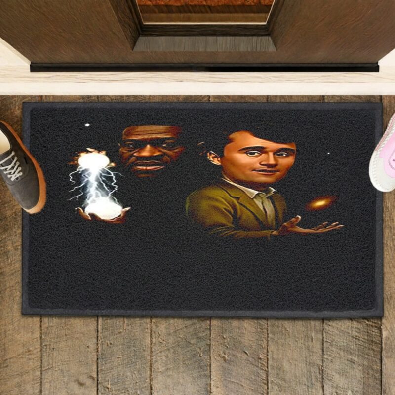 George Floyd and Charlie Kirk Wizard_Rubber Doormat