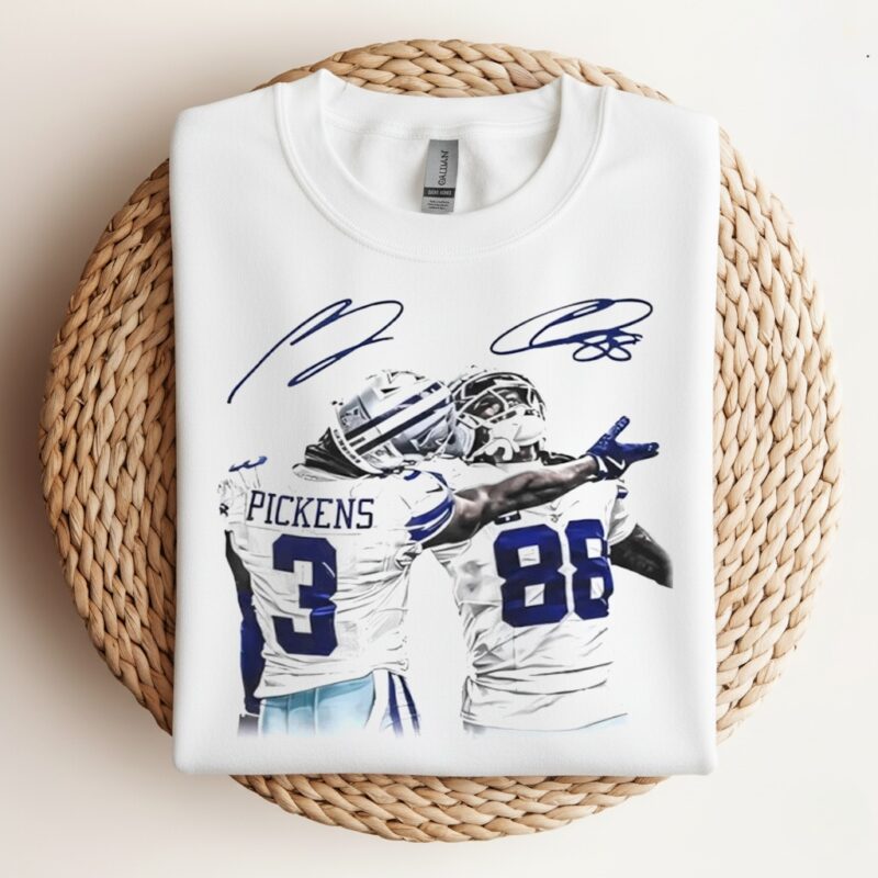 George Pickens x CeeDee Lamb Dallas Cowboys signatures_Crewneck Sweatshirt