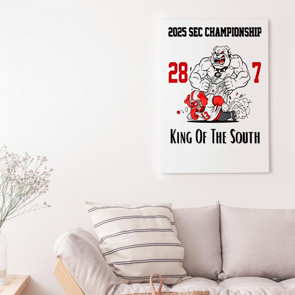Georgia Bulldogs beat Alabama Crimson Tide 2025 SEC Championship King Of The South score shirt