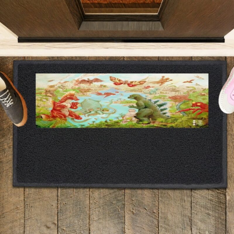 Godzilla Monster Island poster_Rubber Doormat