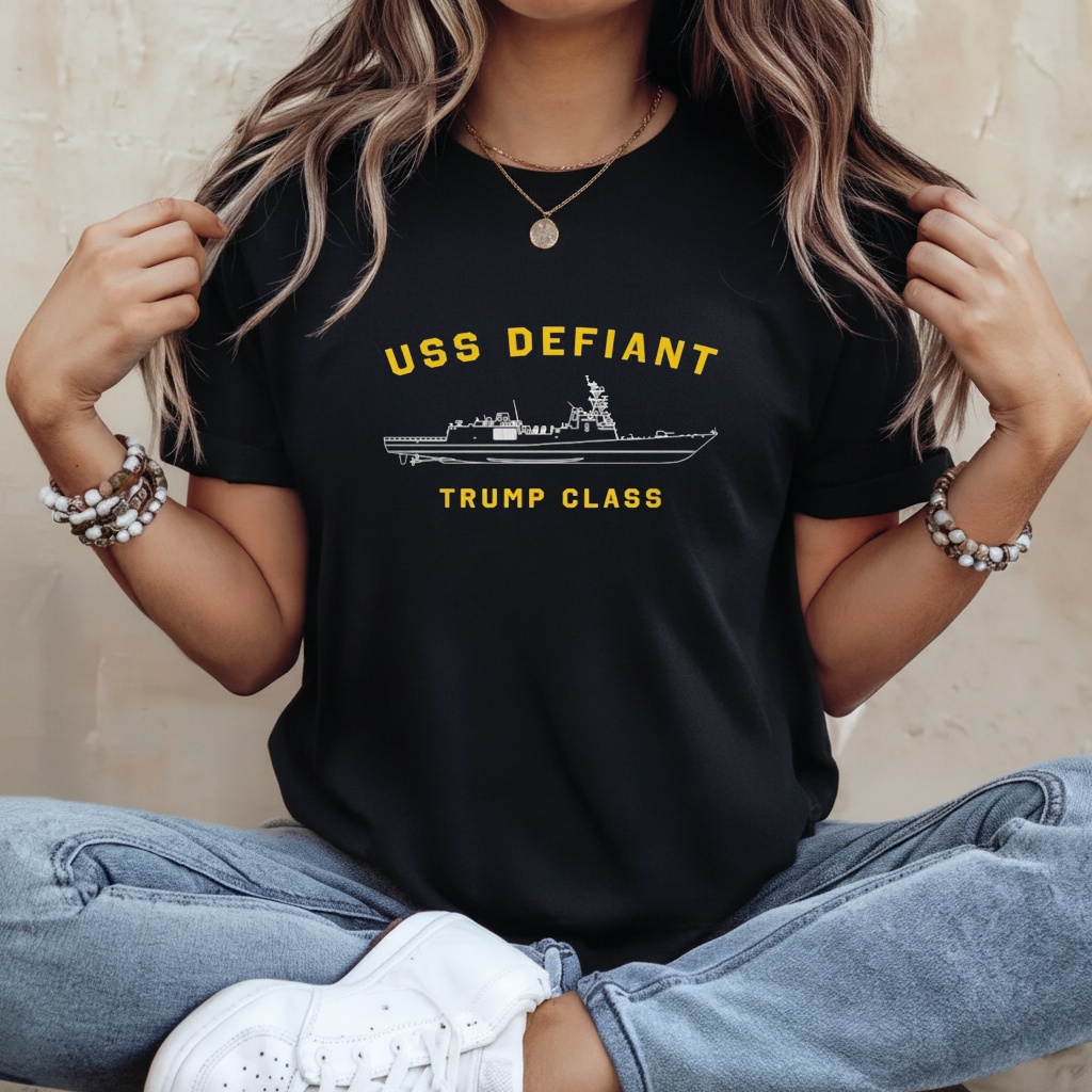 Golden Fleet USS Defiant Trump class shirt