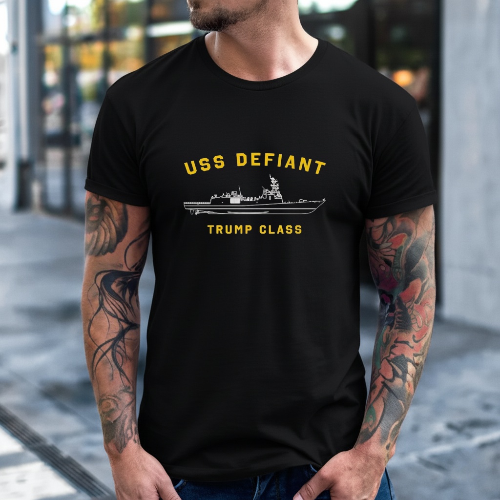 Golden Fleet USS Defiant Trump class shirt