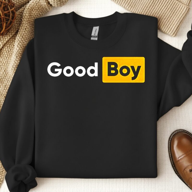 Good Boy logo parody_Crewneck Sweatshirt