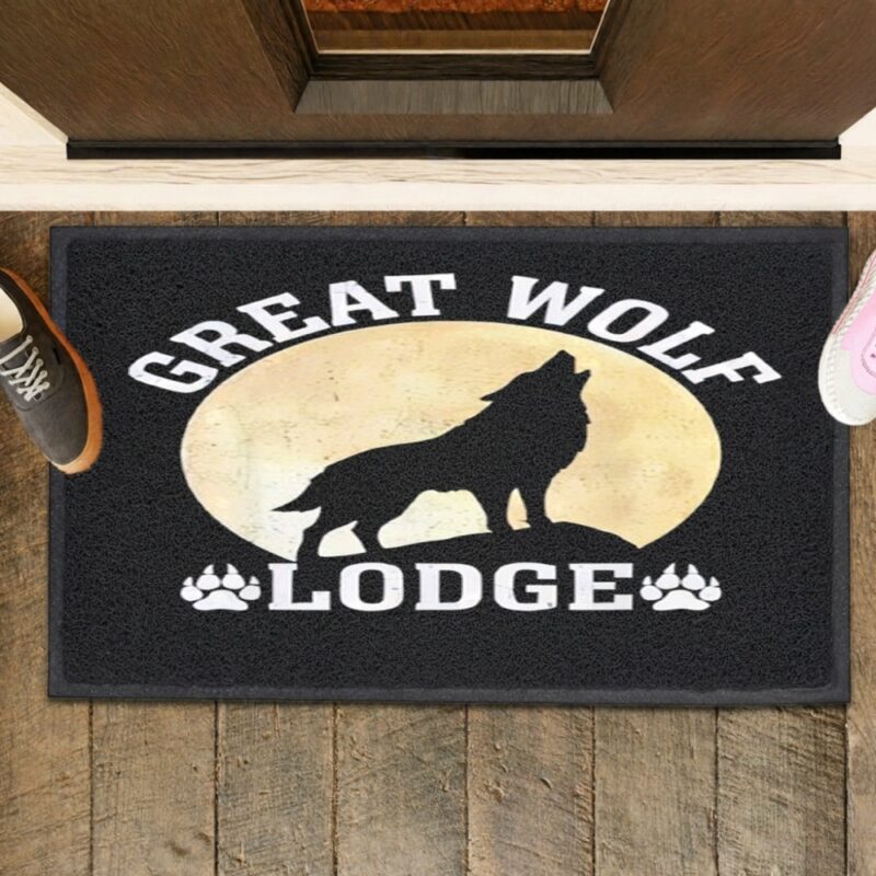 Great Wolf Lodge Lovers Outdoor Adventure Enthusiast_Rubber Doormat