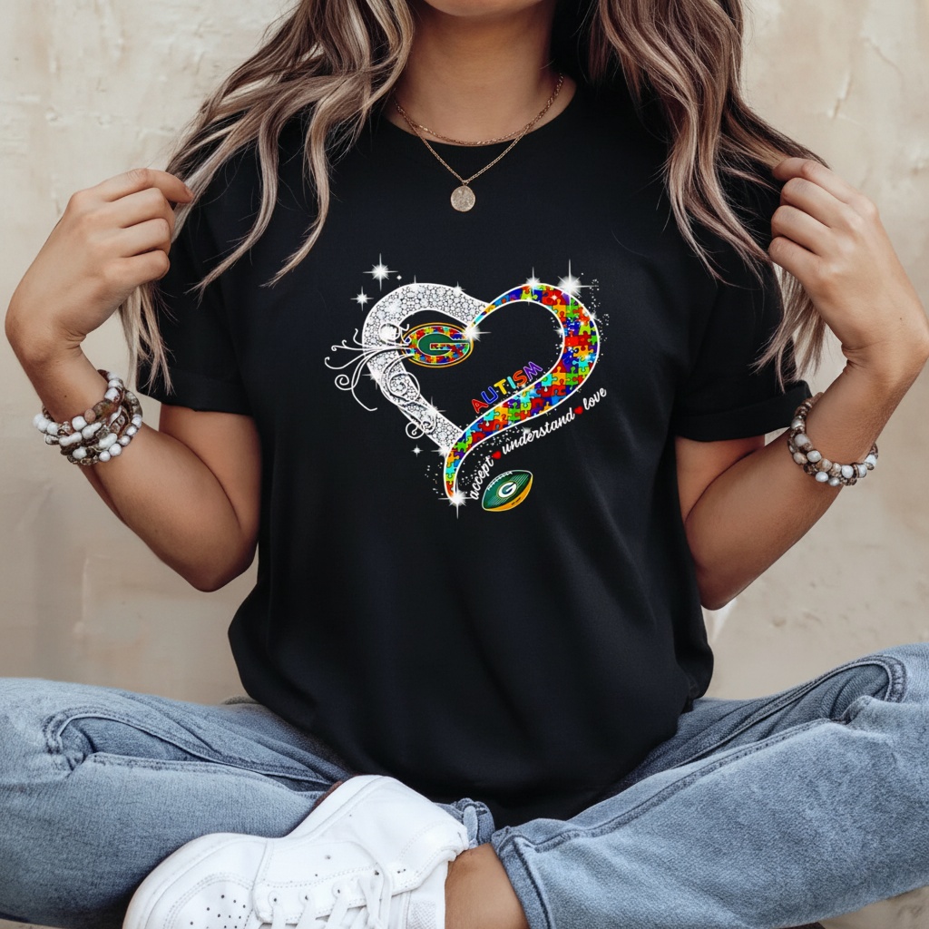 Green Bay Packers Autism Accept Understand Love Shirt