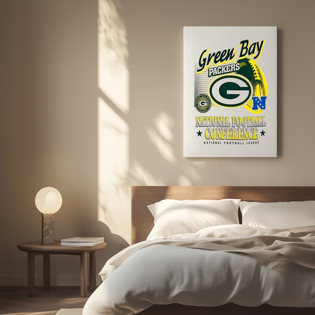 Green Bay Packers NFL Conference Logo Ball Retro Shirt