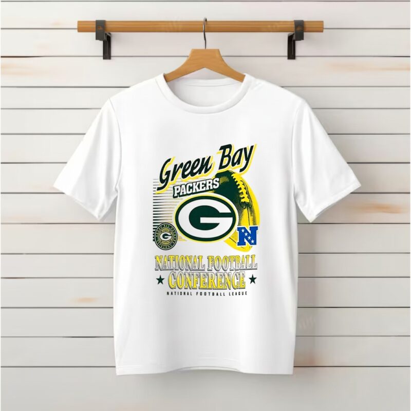 Green Bay Packers NFL Conference Logo Ball Retro Shirt