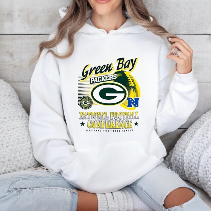 Green Bay Packers NFL American football conference logo ball retro_Hoodie