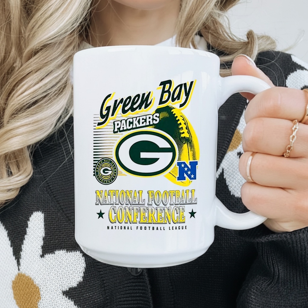 Green Bay Packers NFL Conference Logo Ball Retro Shirt