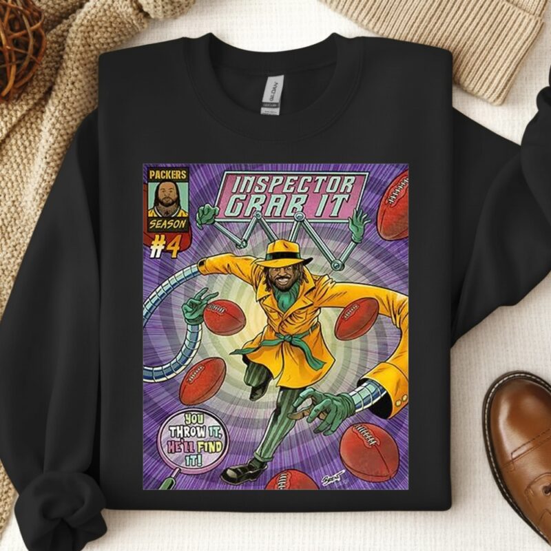 Green Bay Packers inspector crab it_Crewneck Sweatshirt
