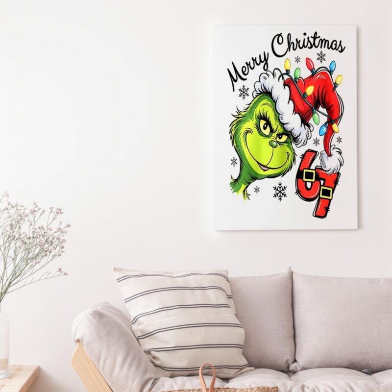 Grinch 6 7 Six Seven Merry Christmas_Canvas
