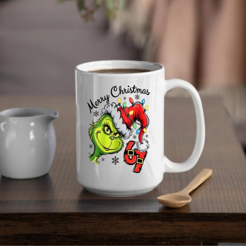 Grinch 6 7 Six Seven Merry Christmas_Mug