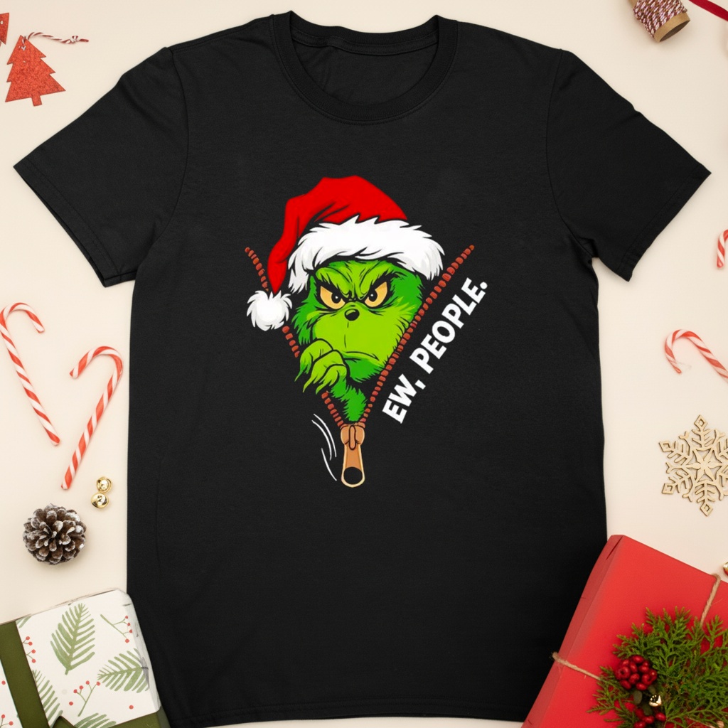 Grinch Ew People Christmas Green Monster Graphic shirt