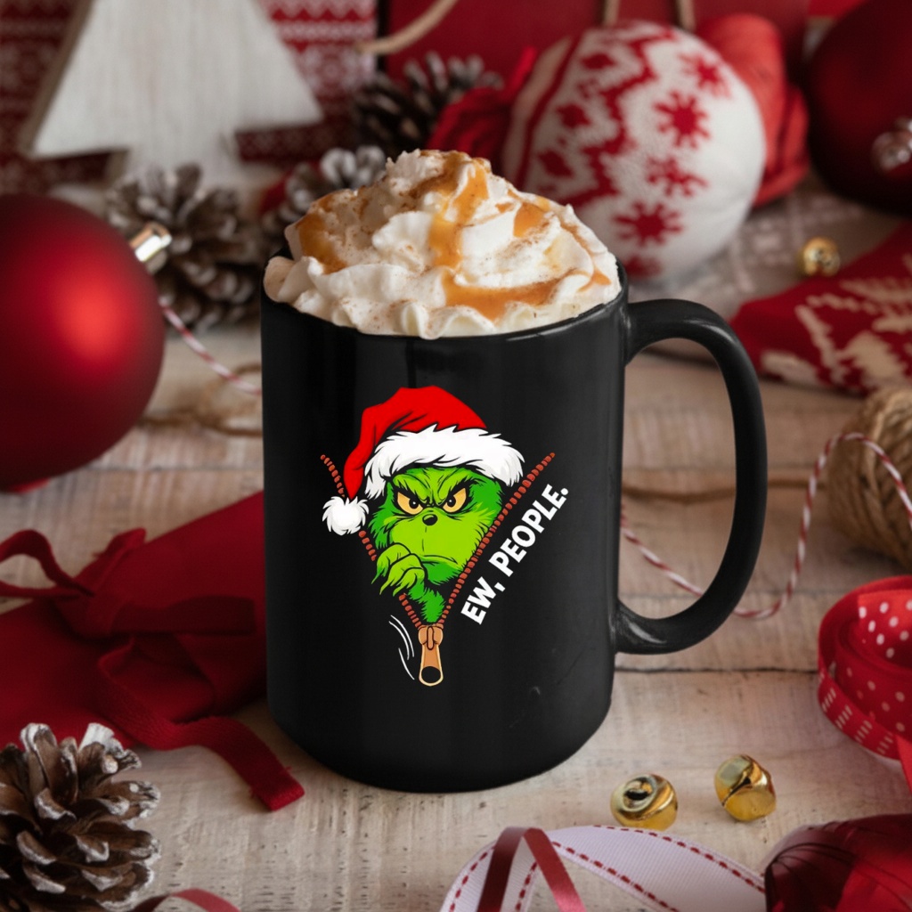 Grinch Ew People Christmas Green Monster Graphic shirt