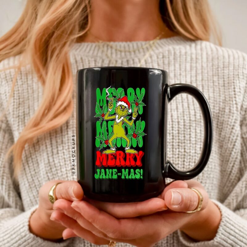 Grinch Merry Jane-mas Christmas_Ceramic Mug