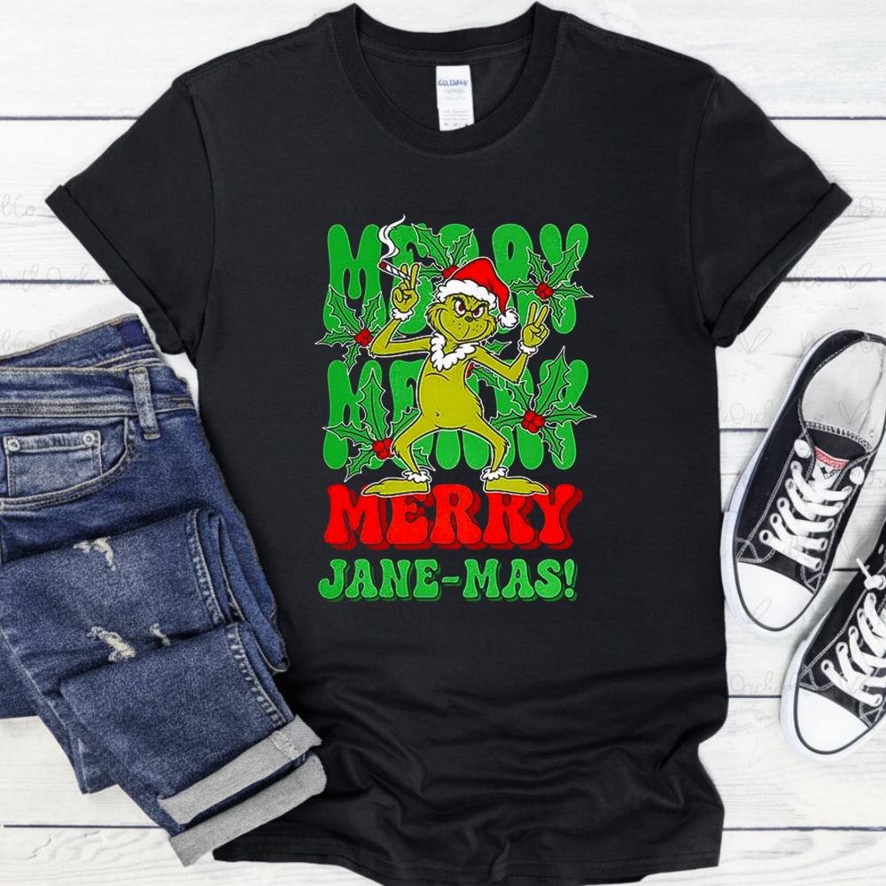 Grinch Merry Jane-mas Christmas Shirt