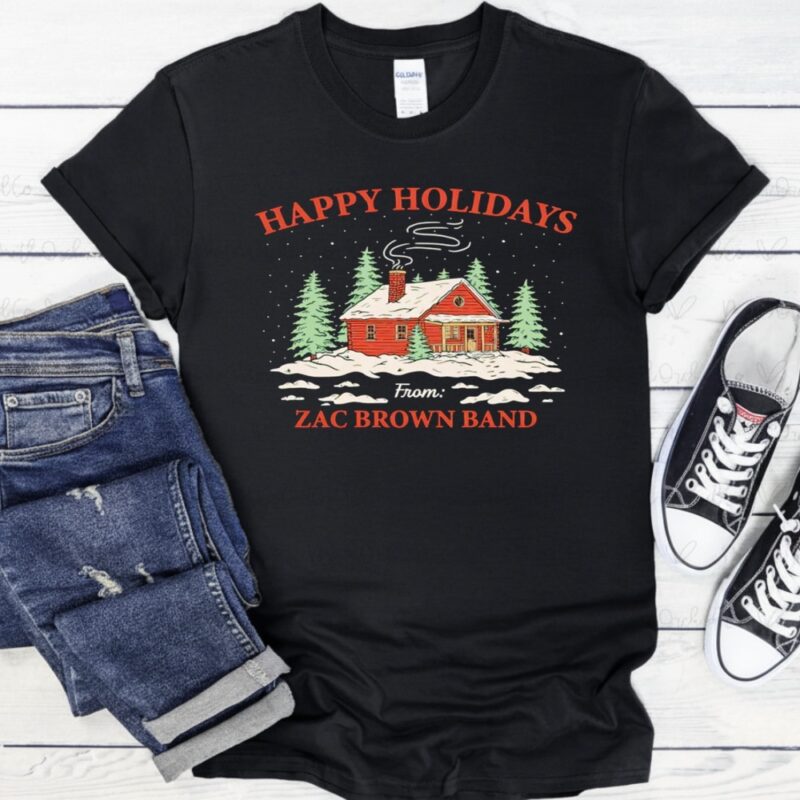 Holiday Cabin Happy Holidays from Zac Brown Band_T-Shirt