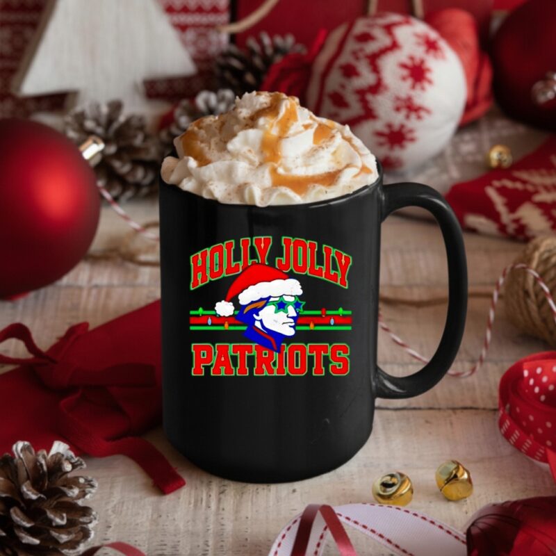 Holly Jolly New England Patriots Merry Christmas_Mug