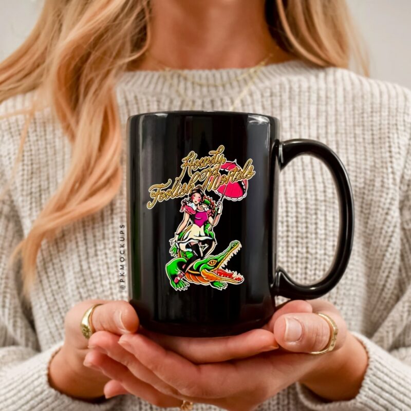 Howdy Foolish Mortals Gator_Ceramic Mug