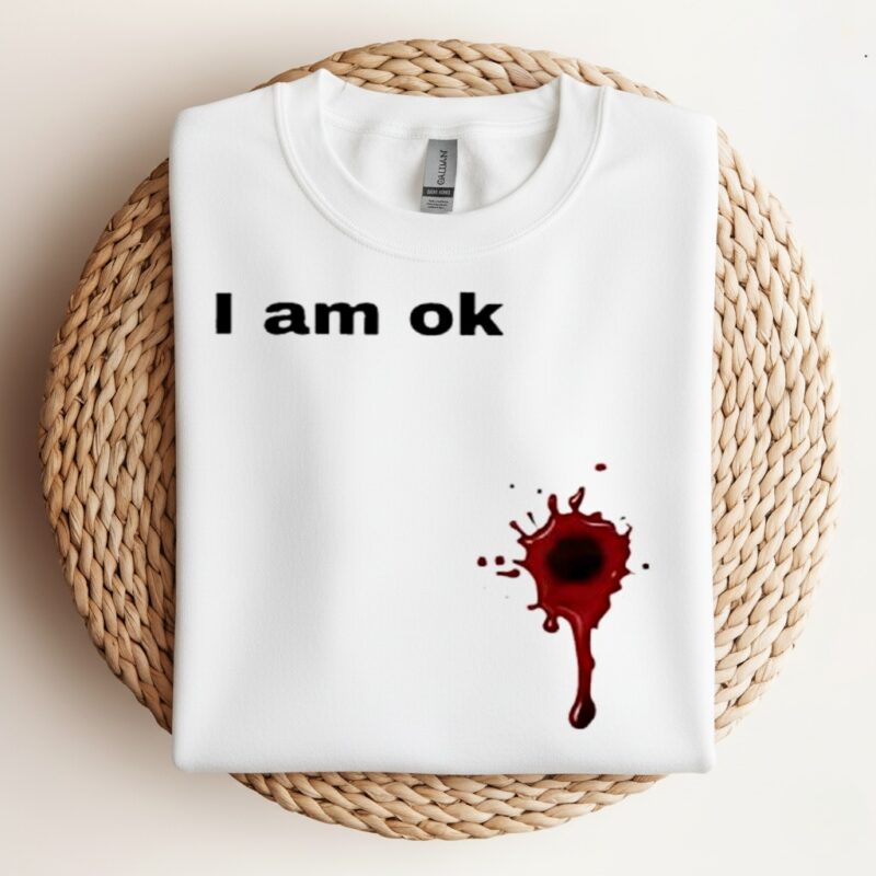 I am ok Bloom graphic_Crewneck Sweatshirt