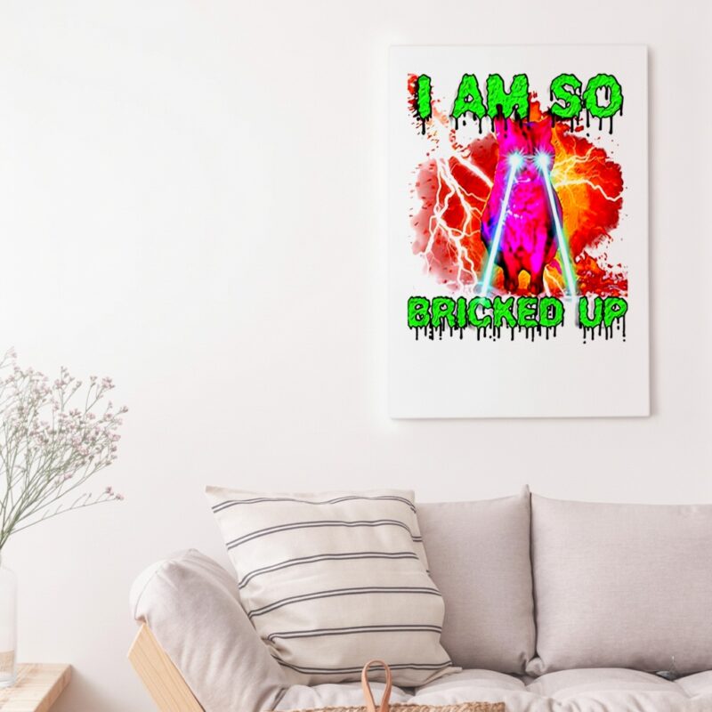 I am so bricked up cat eyes laser_Canvas