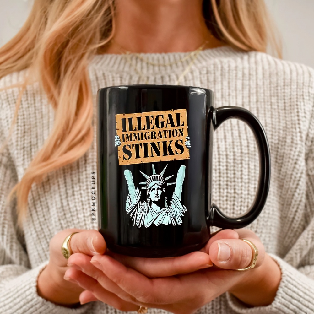 Illegal Immigration Stinks Statue of Liberty Shirt
