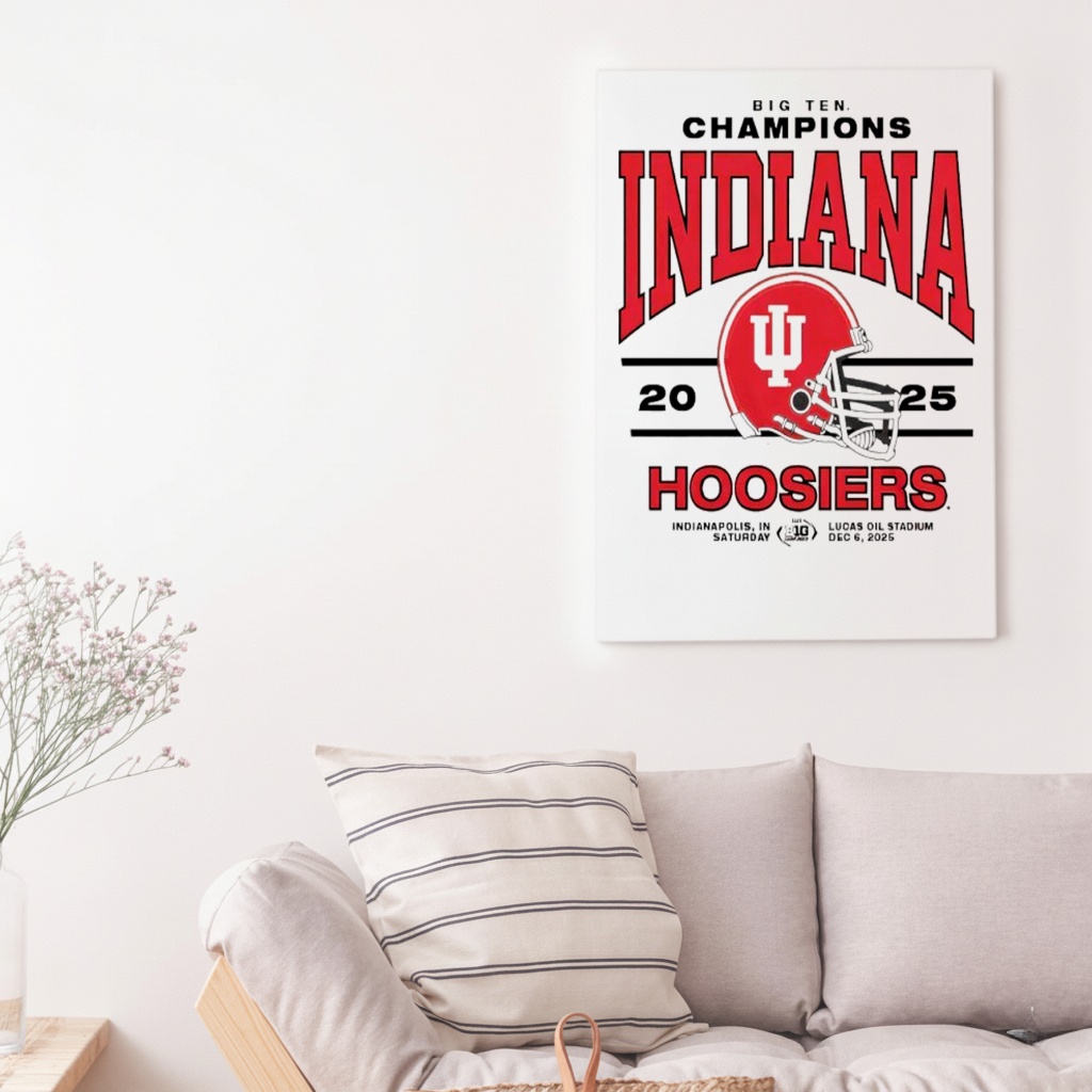 Indiana 2025 Big Ten Champs Ringer graphic shirt