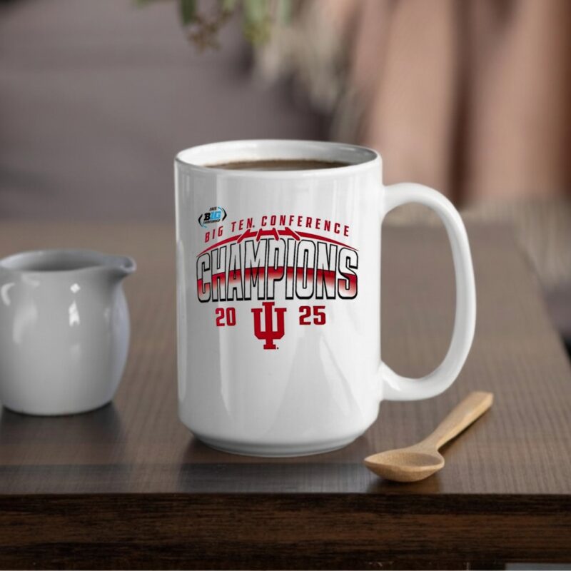 Indiana Hoosiers 2025 Big Ten Football Champions Endzone Speed_Mug