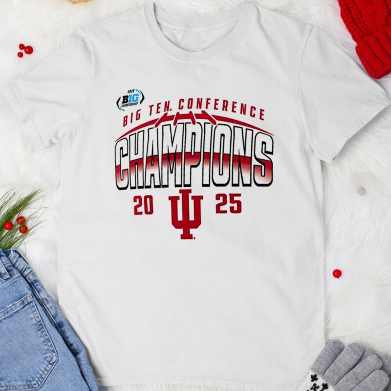 Indiana Hoosiers 2025 Big Ten Football Champions Endzone Speed_T-shirt